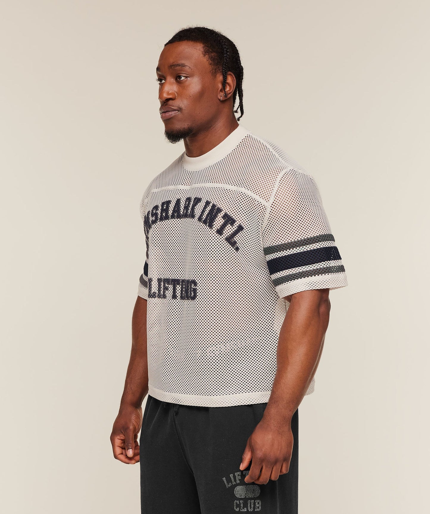 GS-0114 Collective Mesh Contrast Jersey - Tinted White
