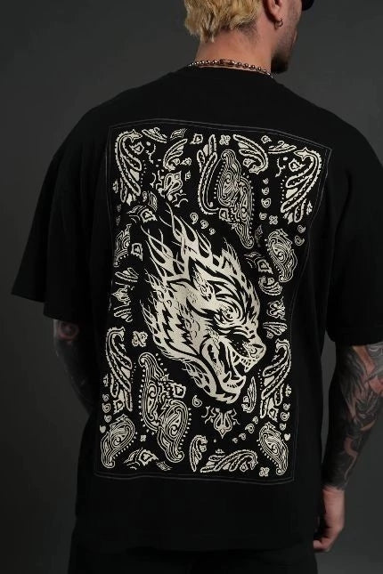 DS-0046 Western V2 “Premium” Oversized Tee in Black