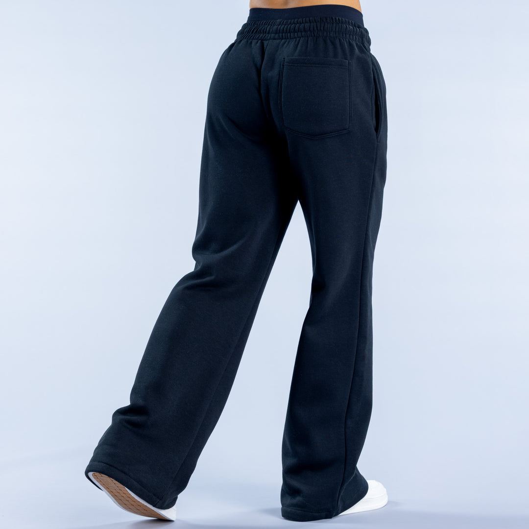 Signature Wide Leg Jogger Midnight Black