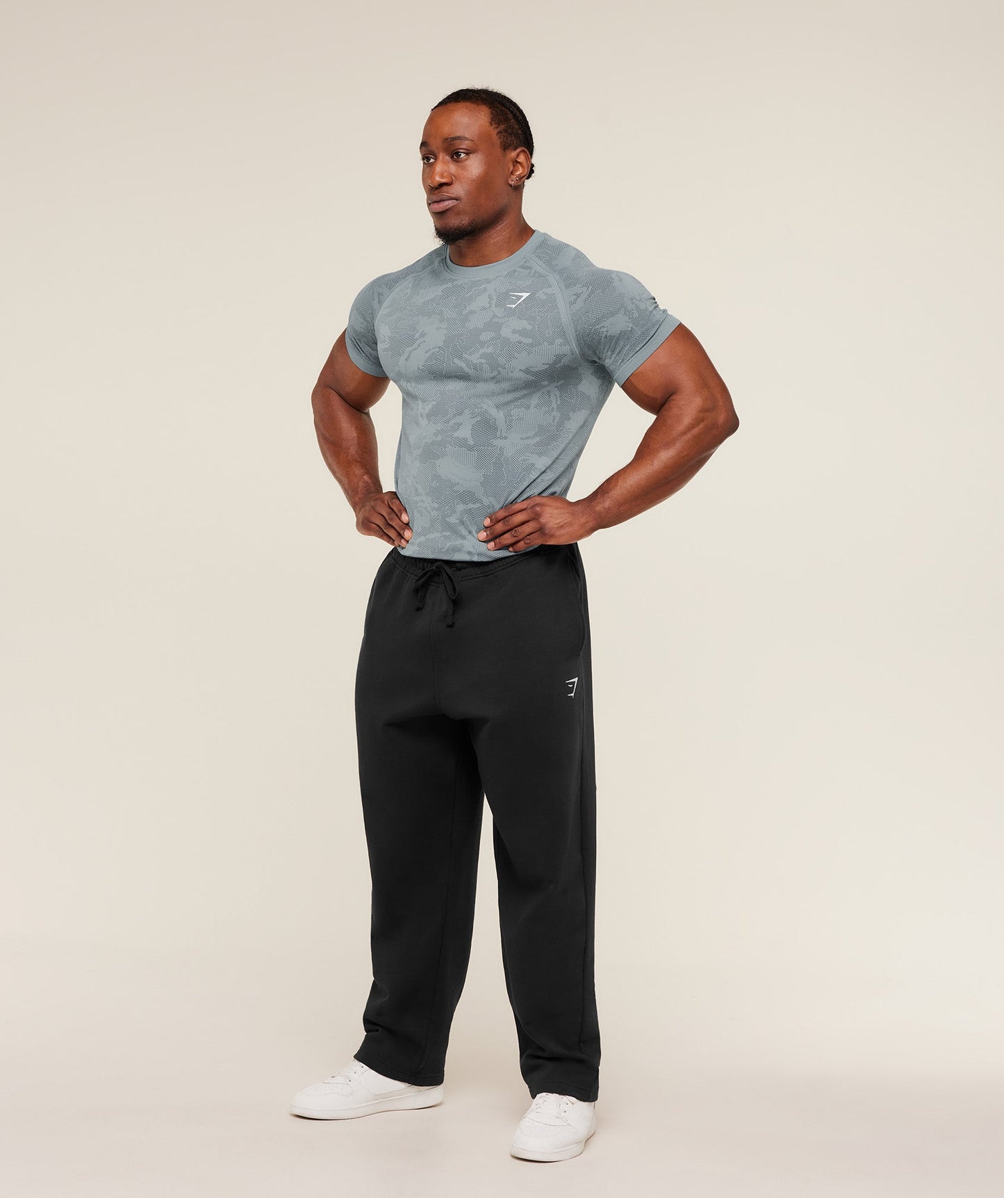 GS-0011 Geo Seamless T-Shirt - Storm Blue/Stealth Blue
