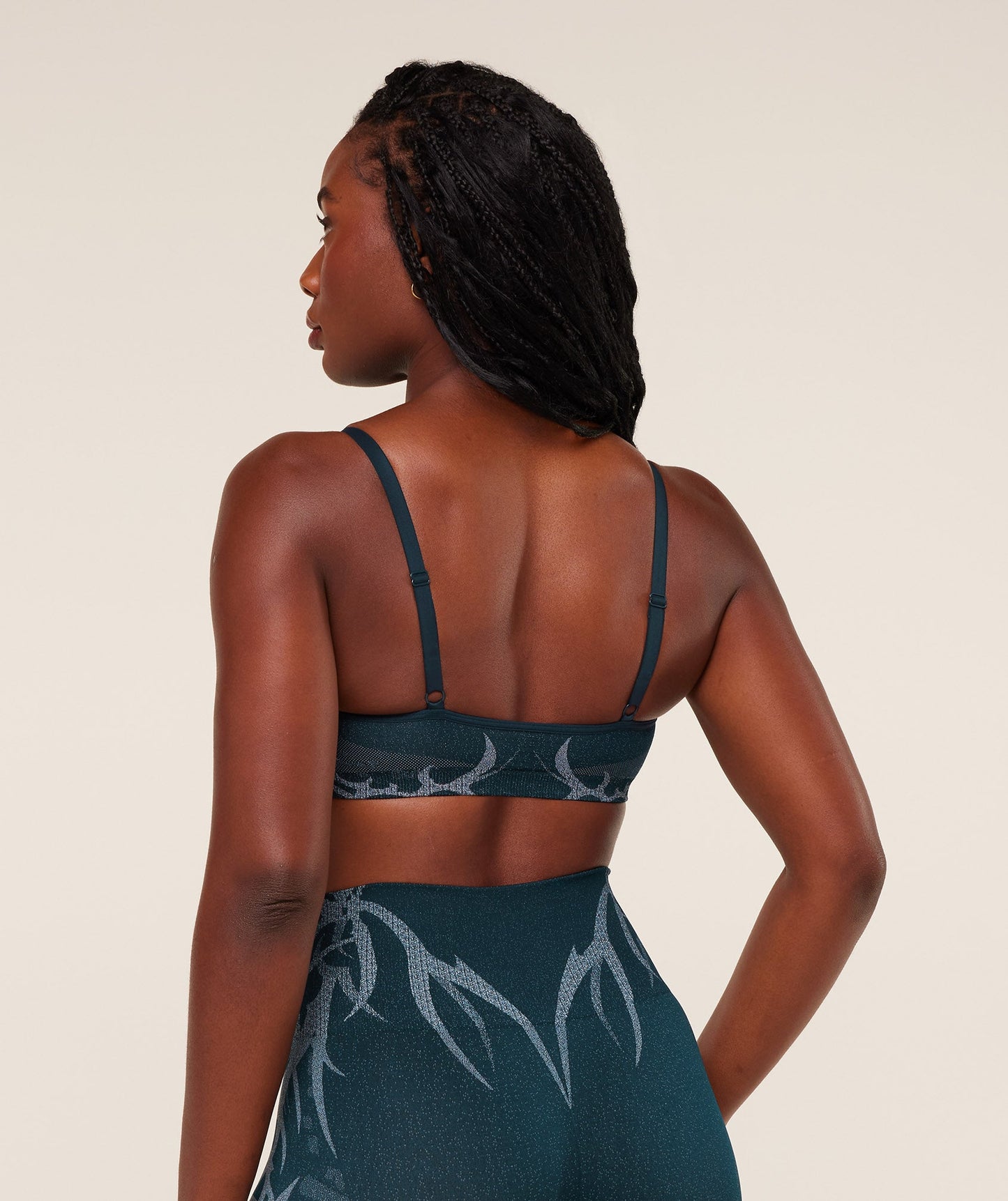 GSW-0103 Storm Seamless Sports Bra - Deep Petrol Blue/Smoke Blue