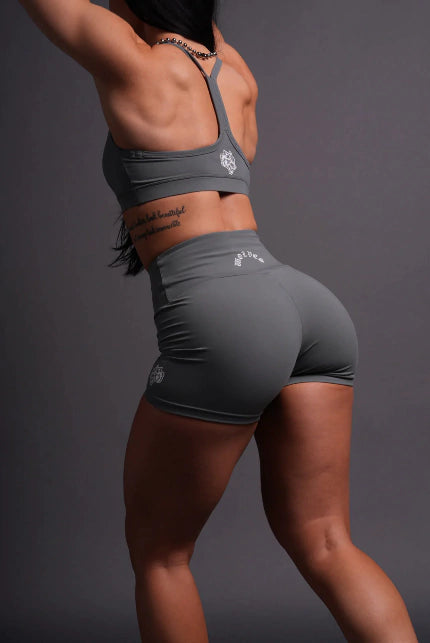 DSHE-0035 Dual Chopper “Energy” Beau Shorts in Greek Stone