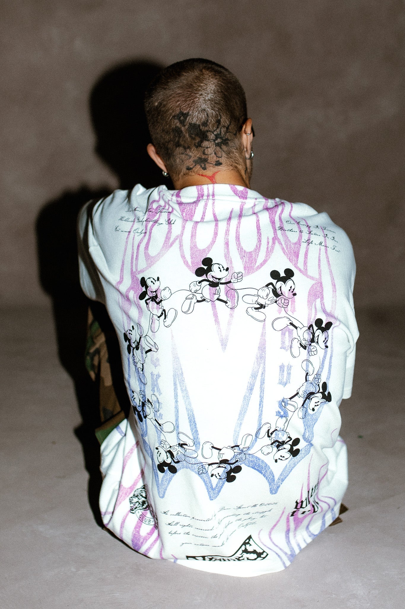 DS-0289 Mickey Forever Premium Oversized Tee in Cream
