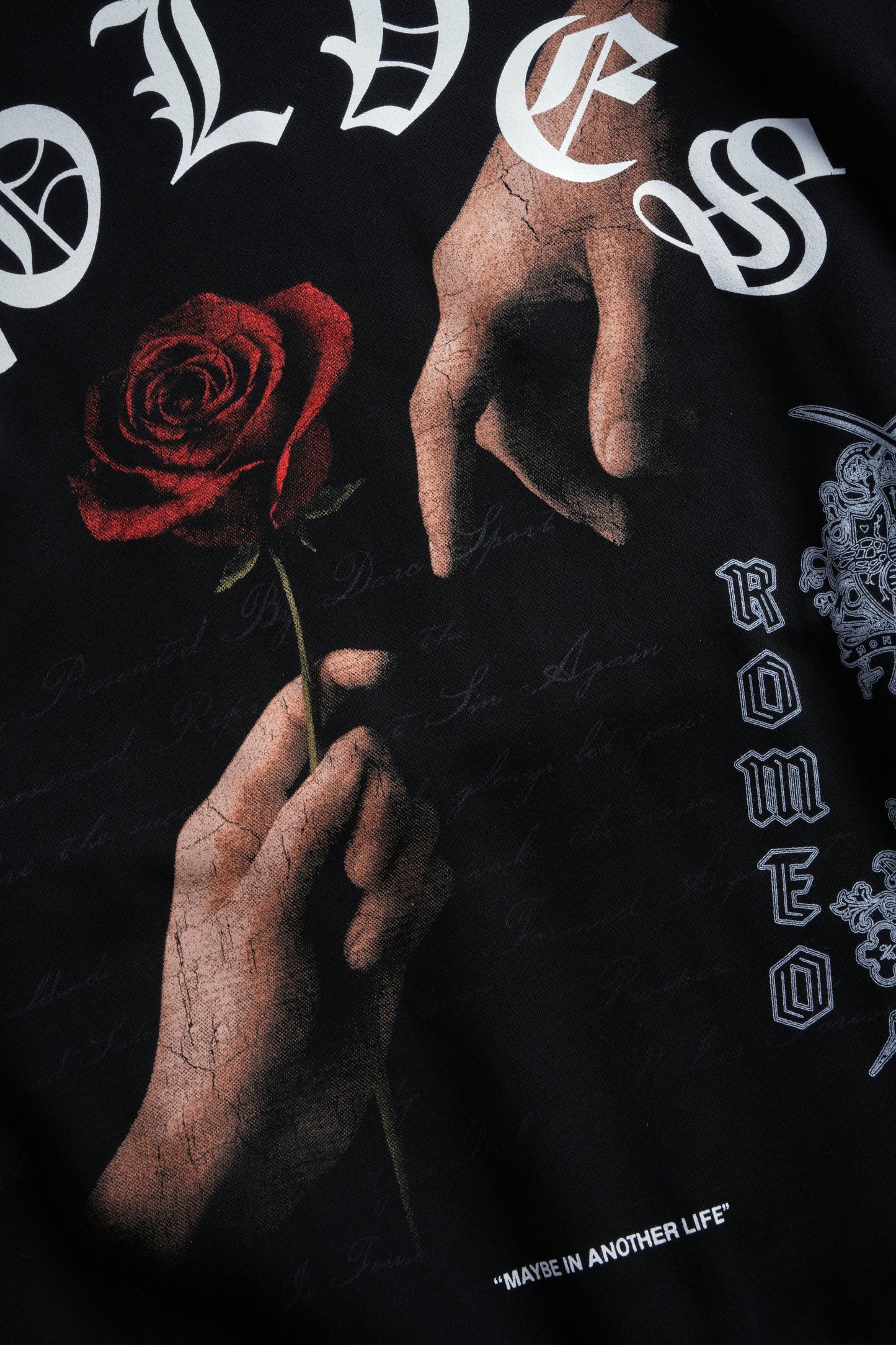 DS-0100 Crossed Hearts “Pierce” Hoodie in Black