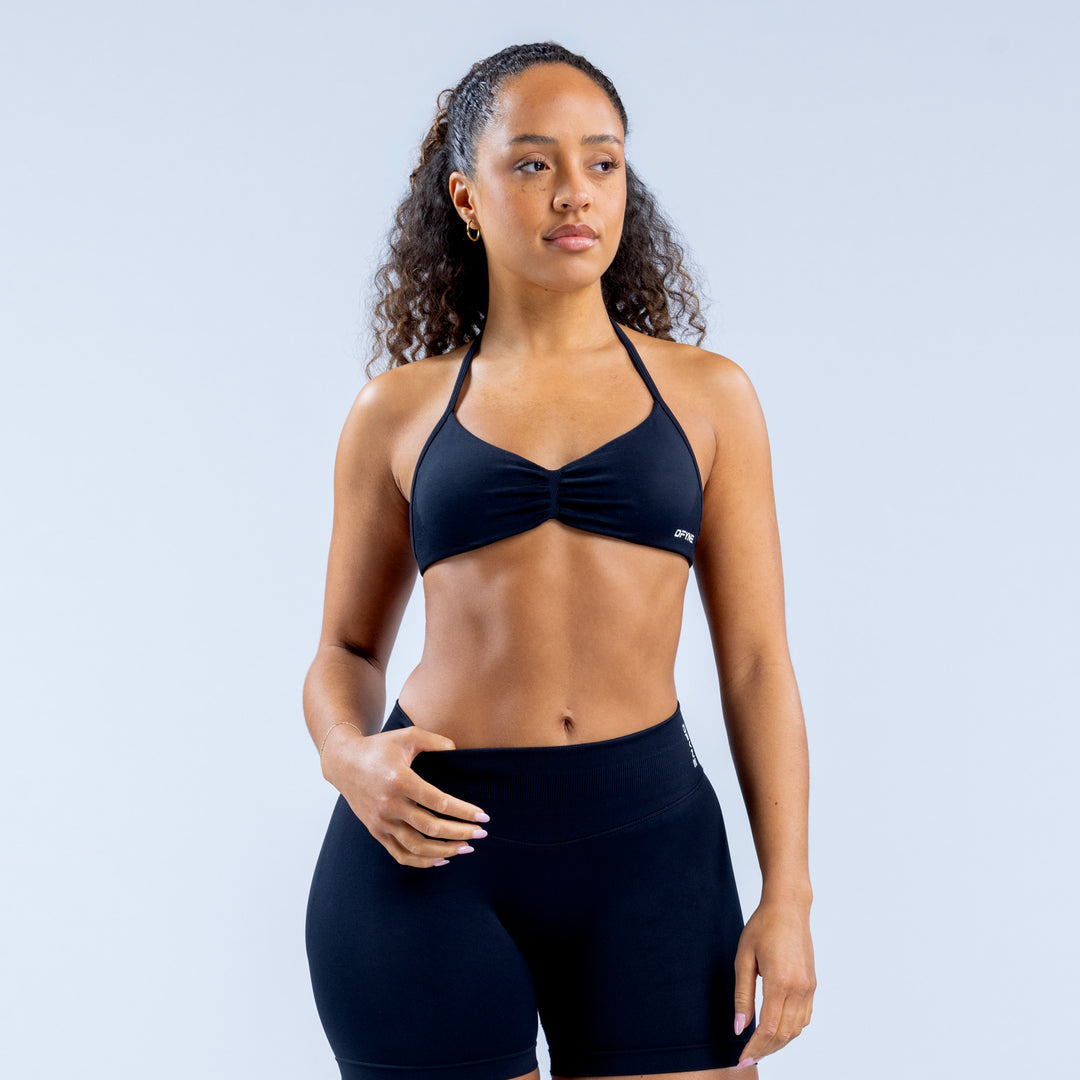 Impact Strappy Bra | Midnight Black