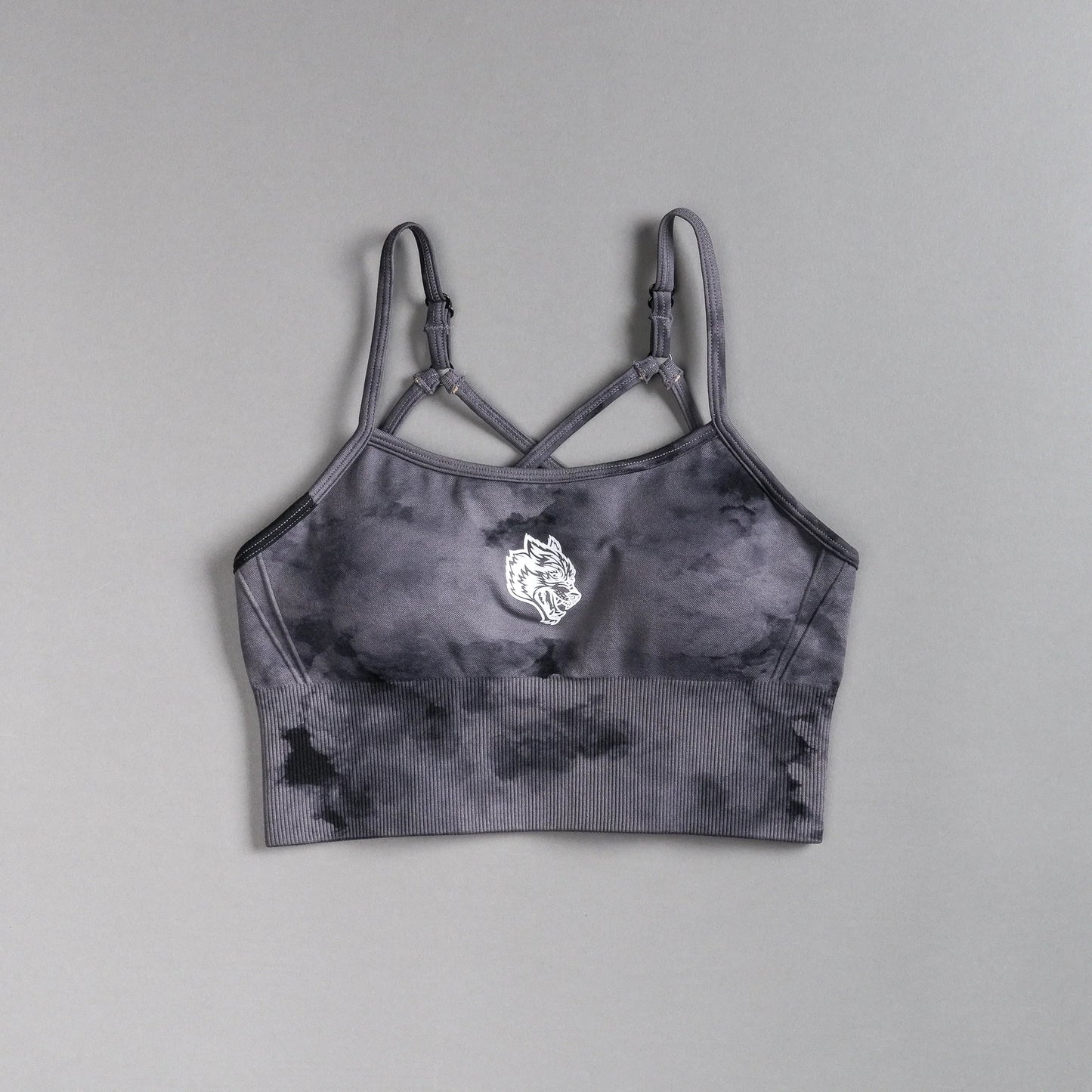 DSHE-0059 Single “Everson Seamless” Huxley Bra in Black Ghost Clouds