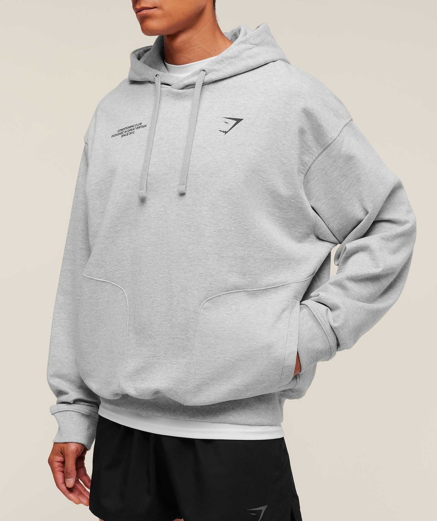 GS-0093 Conditioning Club Hoodie - Light Grey Core Marl