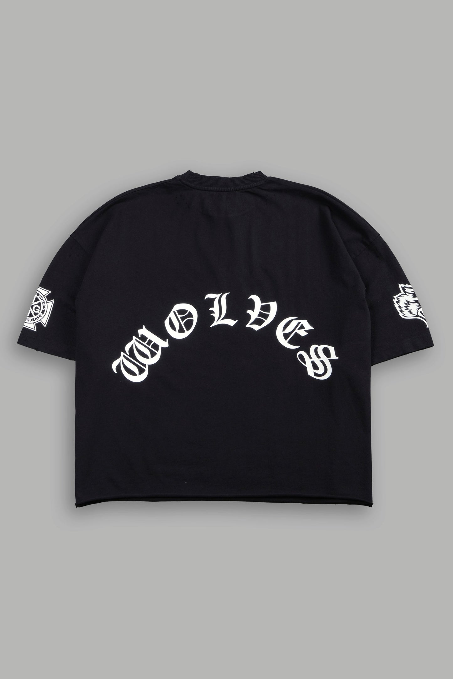 DS-0284 Love It Kill It Frvr Distressed Grunge Box Cut Tee V2 in Black