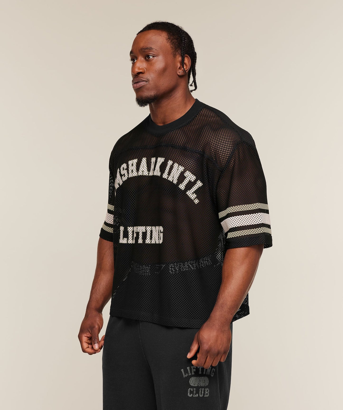 GS-0114 Collective Mesh Contrast Jersey - Black