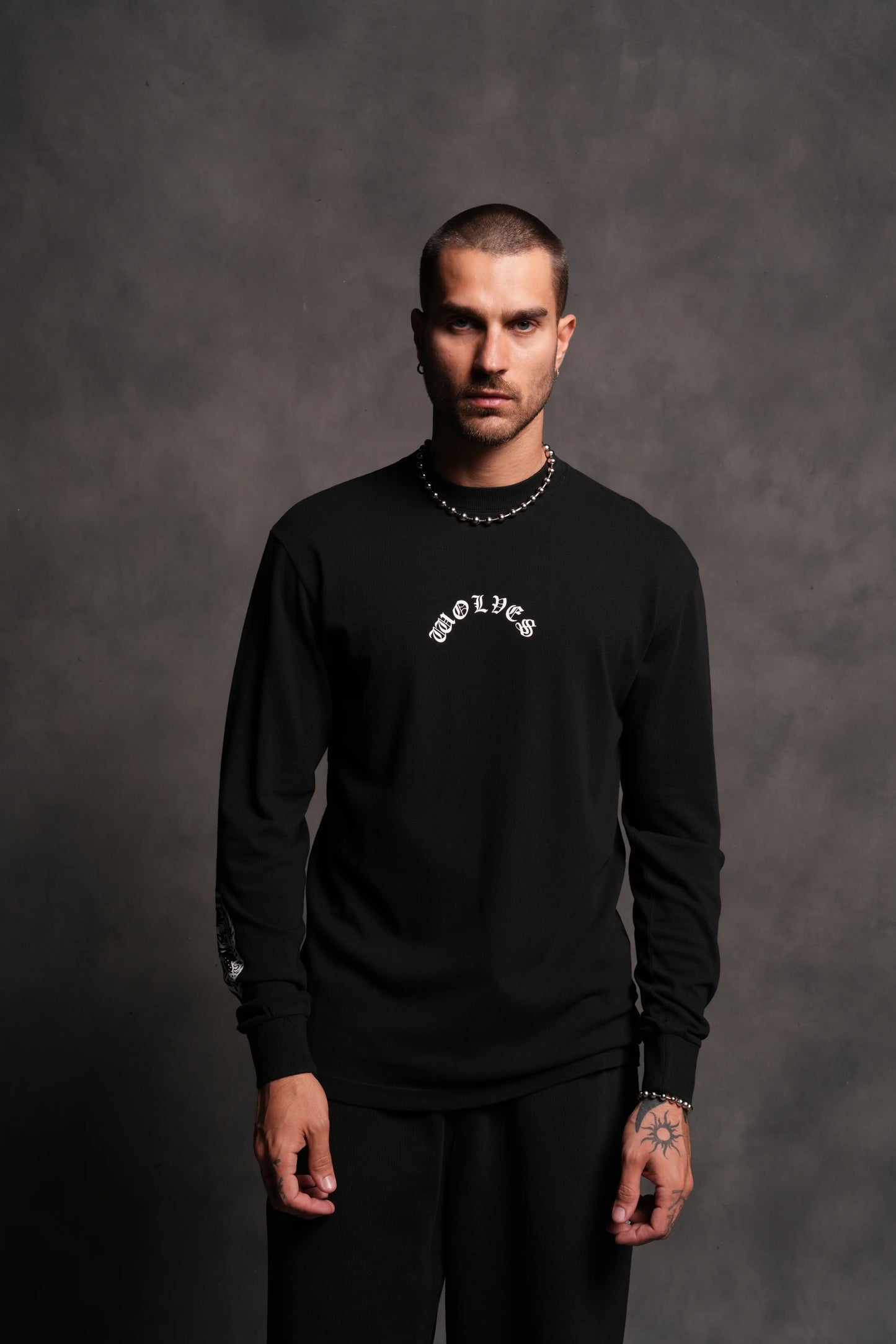 DS-0203 Wolf Chopper “Premium” L/S Tee in Black