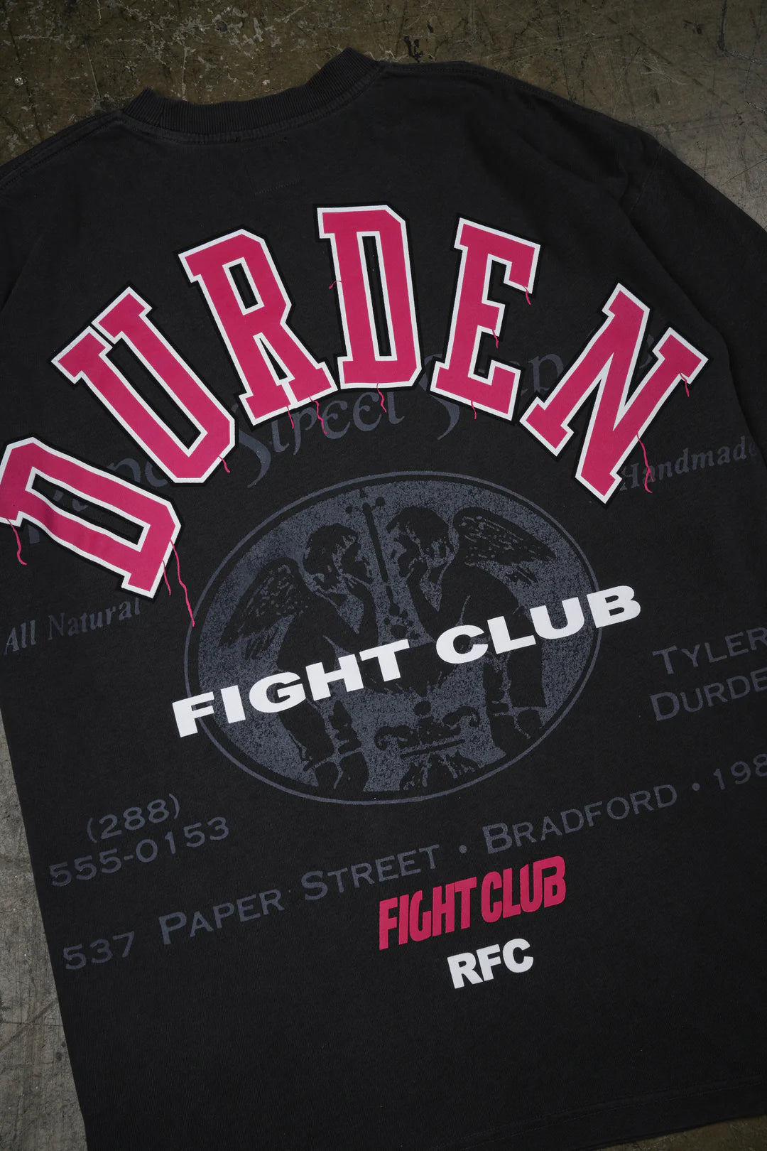 Durden American Classic Oversized Tee in Vintage Ashes
