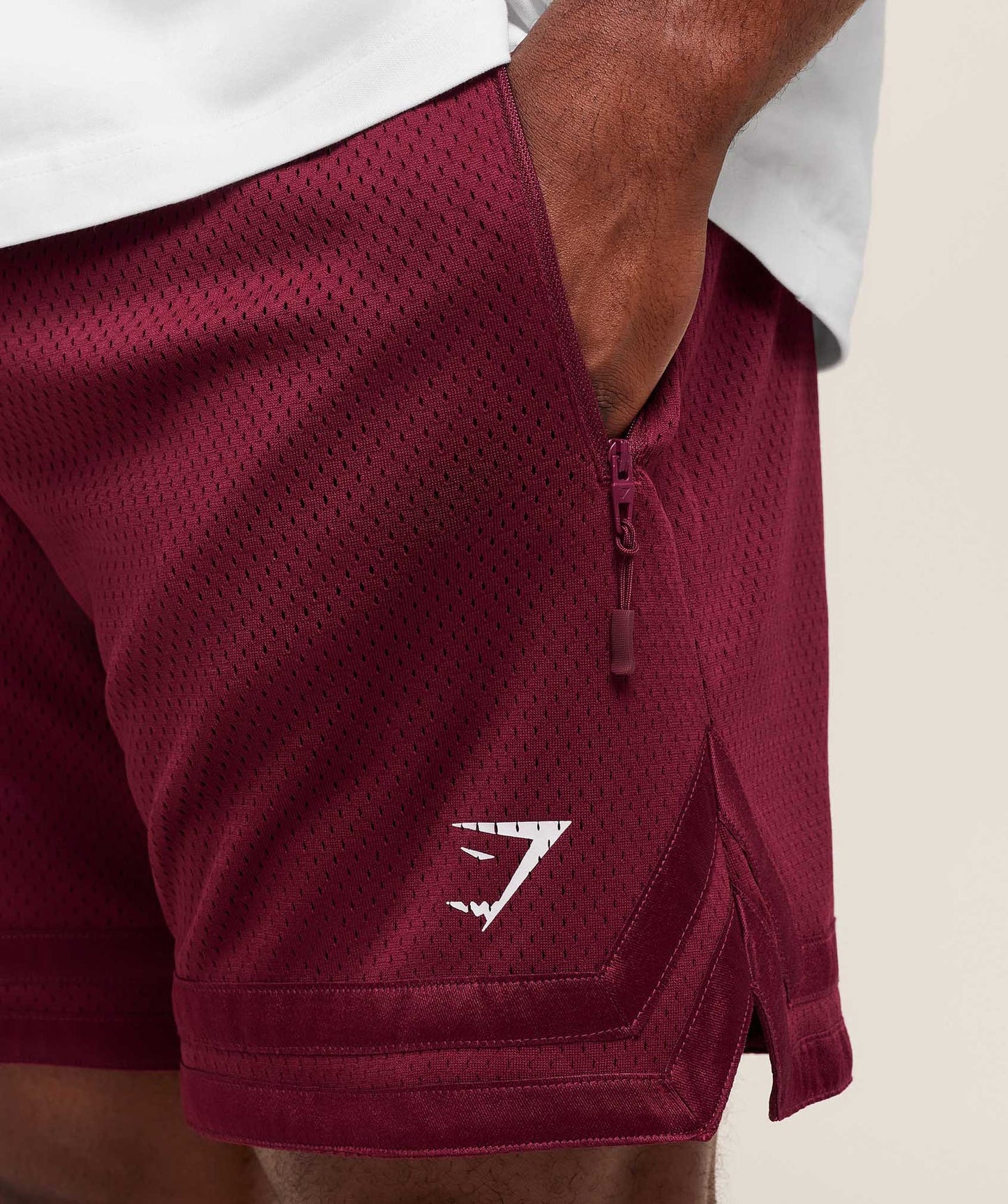 GS-0022 varsity Mesh Shorts - Rich Maroon