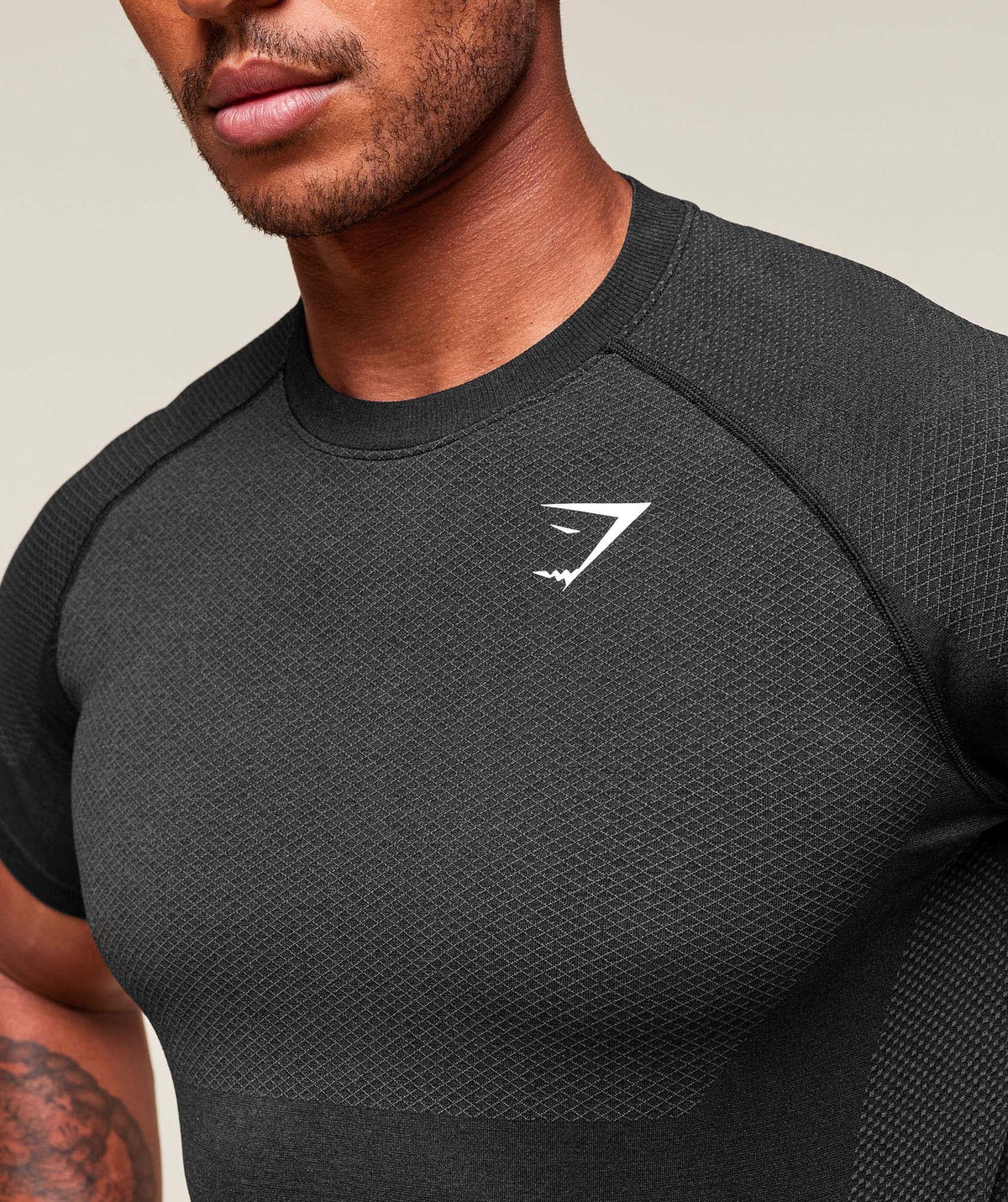 GS-0085 Vital Seamless T-Shirt - Black/Silhouette Grey