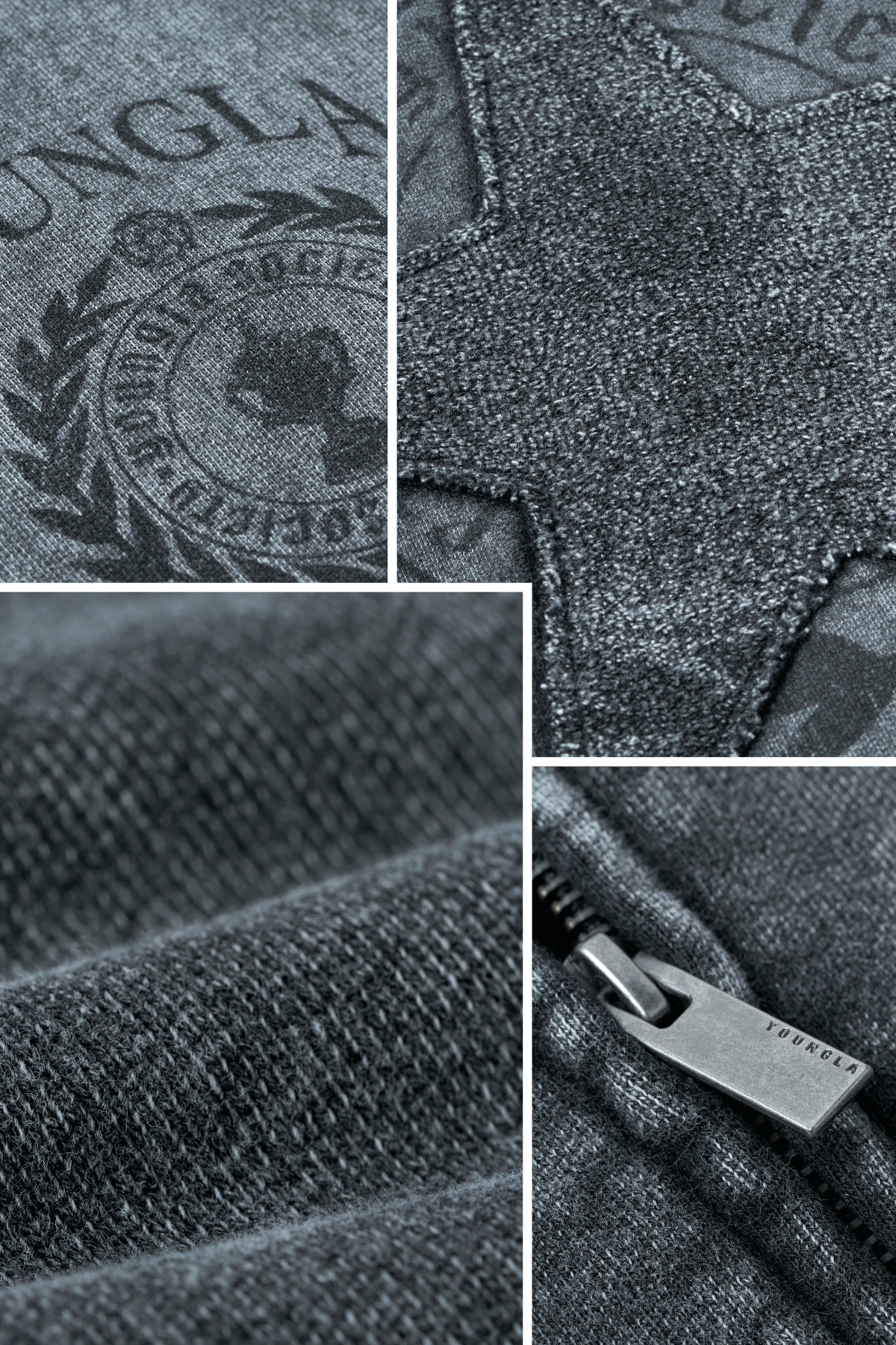 5149 - Star Crest Zip-Ups - Grey Wash