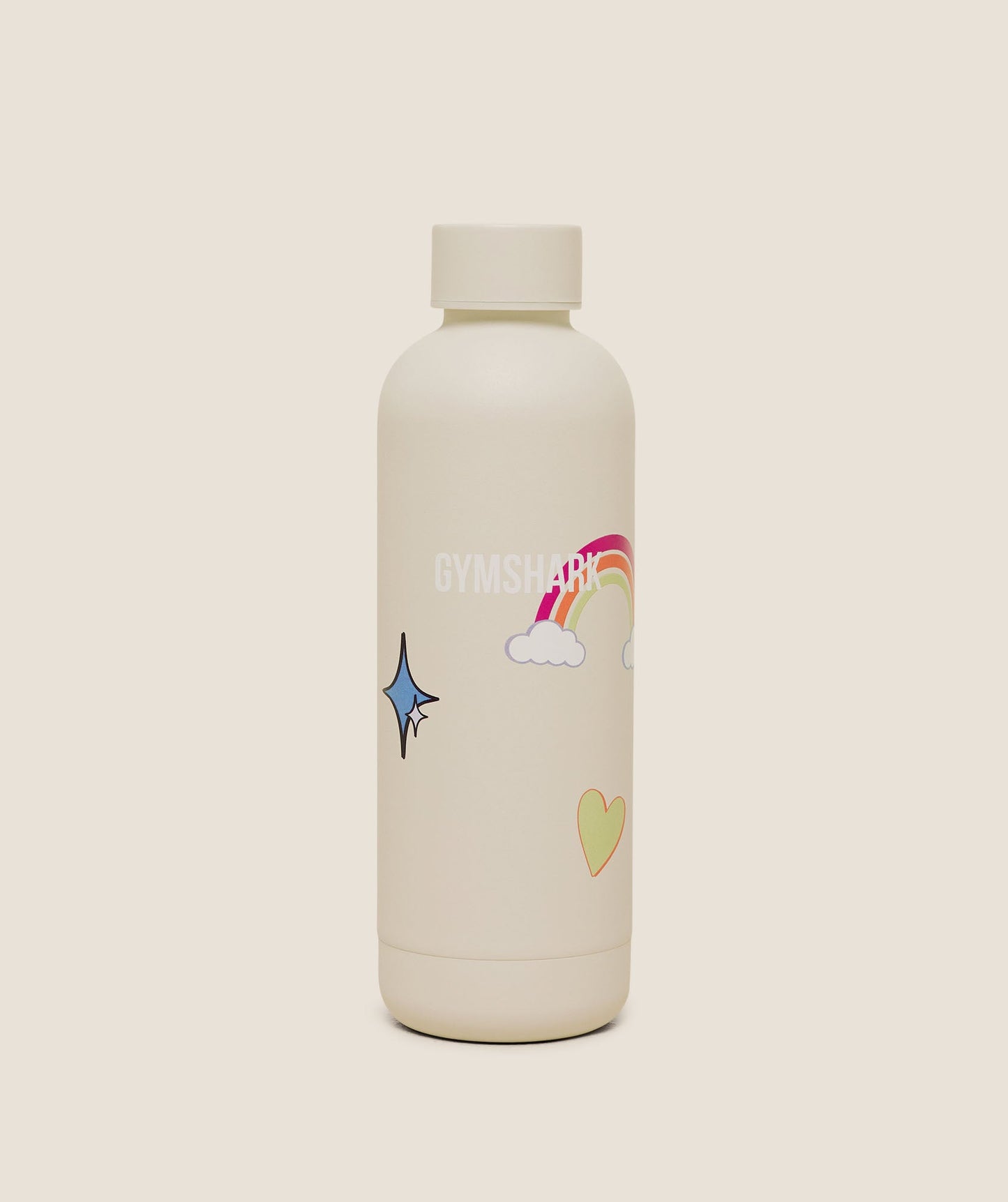 GSA-0043 Gymshark Lucky Graphic 500ml Bottle - Tinted White