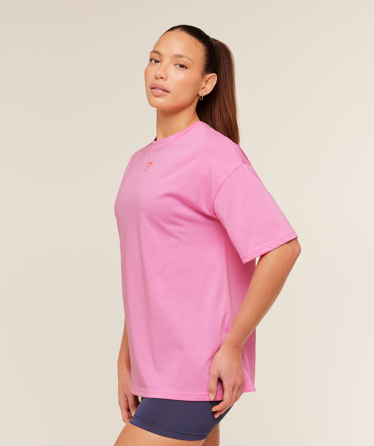 GSW-0120 Gymshark GS Power Oversized T-Shirt - Focus Pink