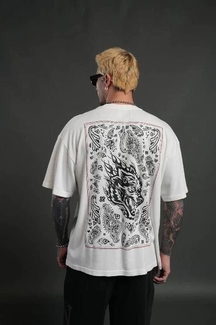 DS-0046 Western V2 “Premium” Oversized Tee in Cream