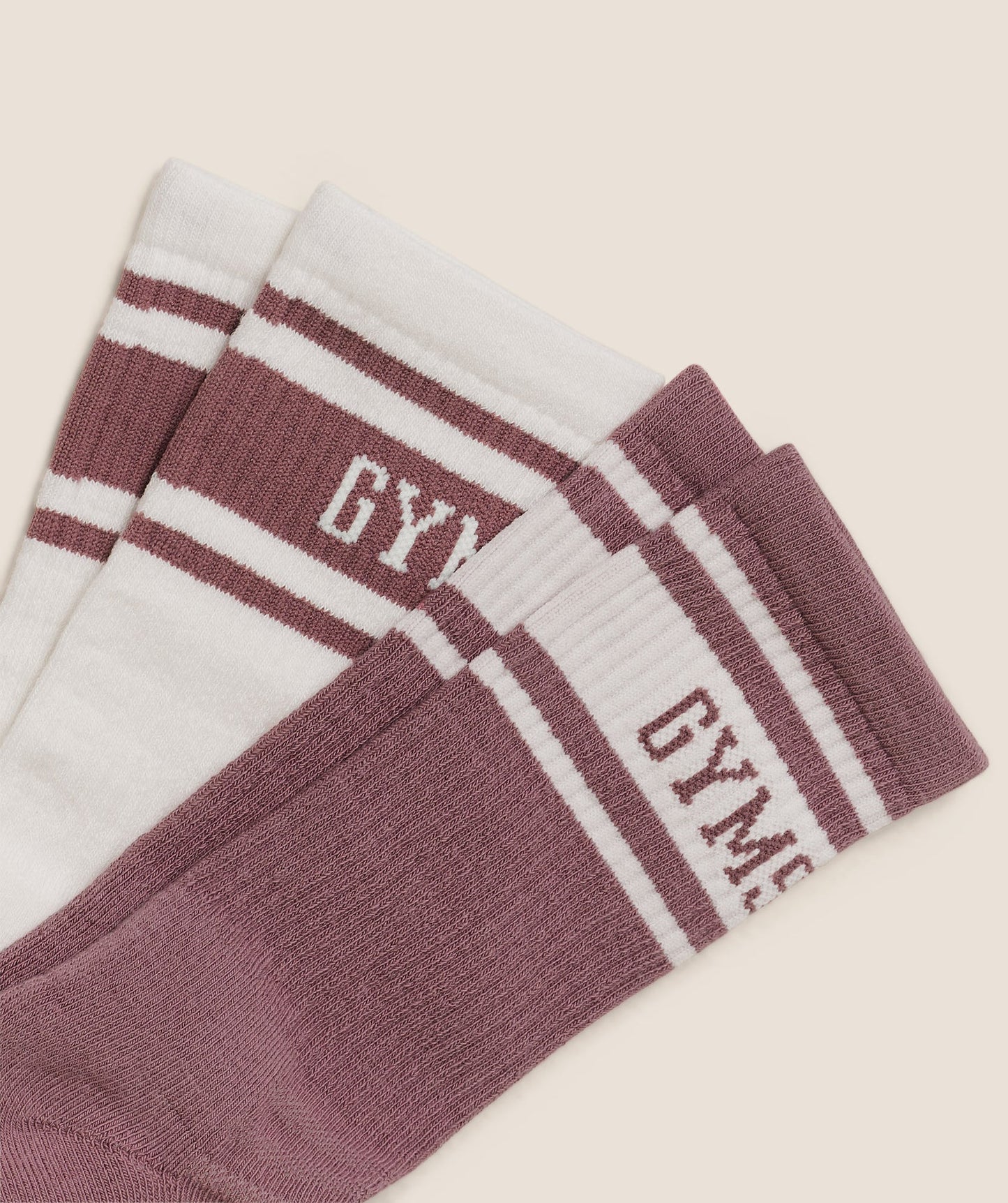 GSA-0041 Collegiate Crew Sock 2pk - Calm Pink