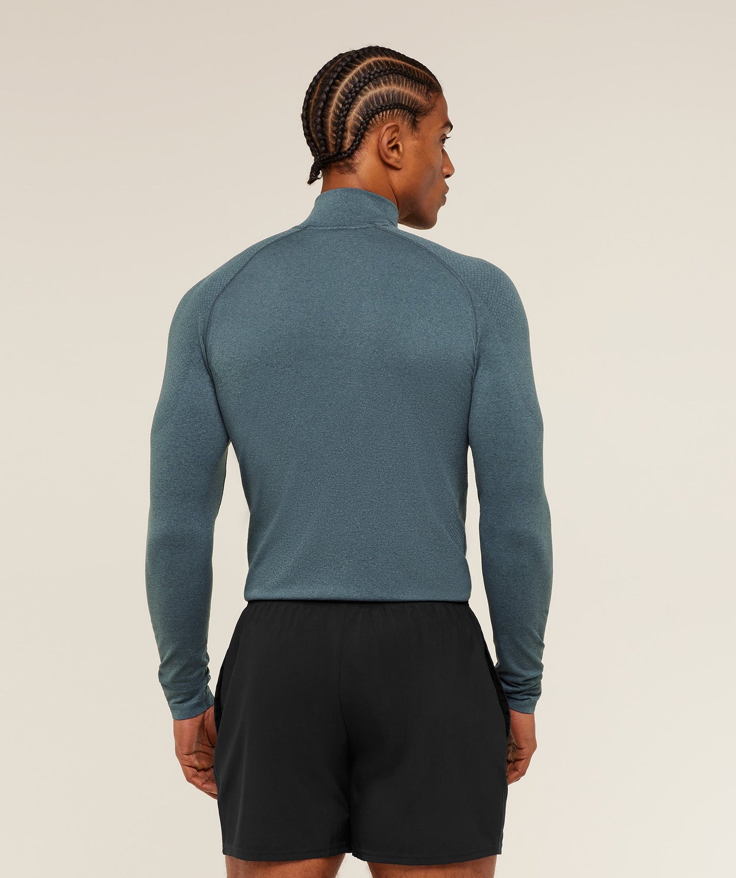 GS-0003 Vital Seamless 1/4 Zip - Iron Blue / Stealth Blue