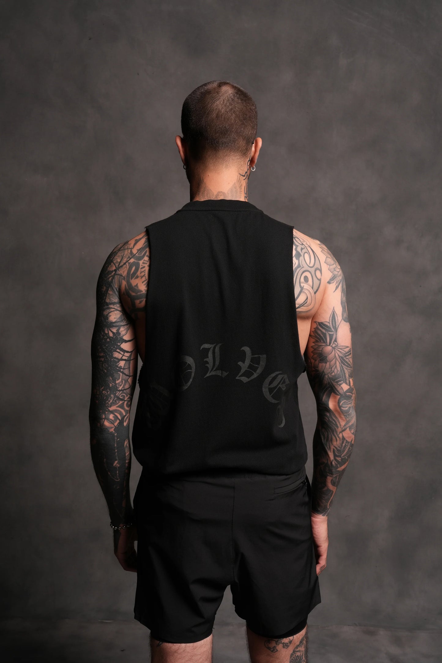 DS-0201 Wolf Chopper FRVR “Tommy” Muscle Tee in Black