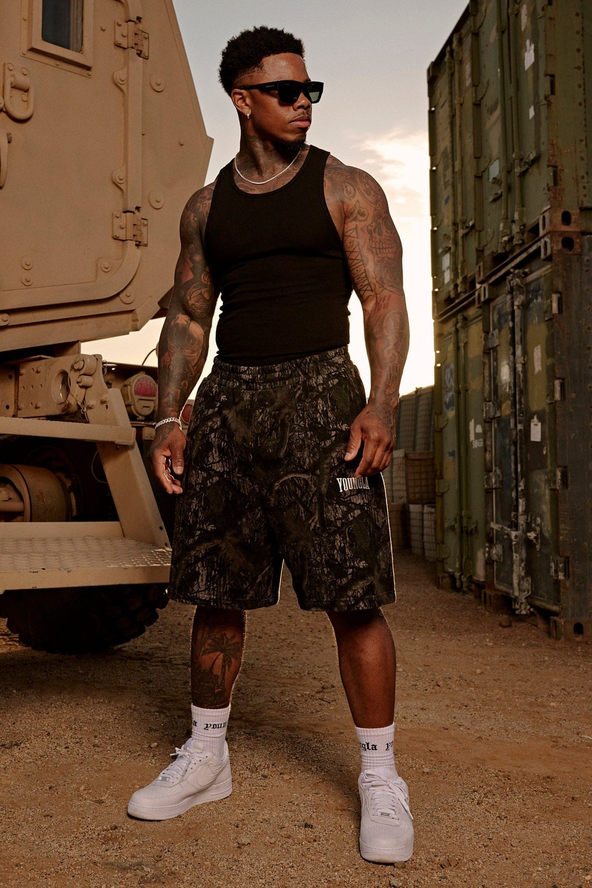 1042 - Heritage Baggy Shorts - Dark Tree Camo