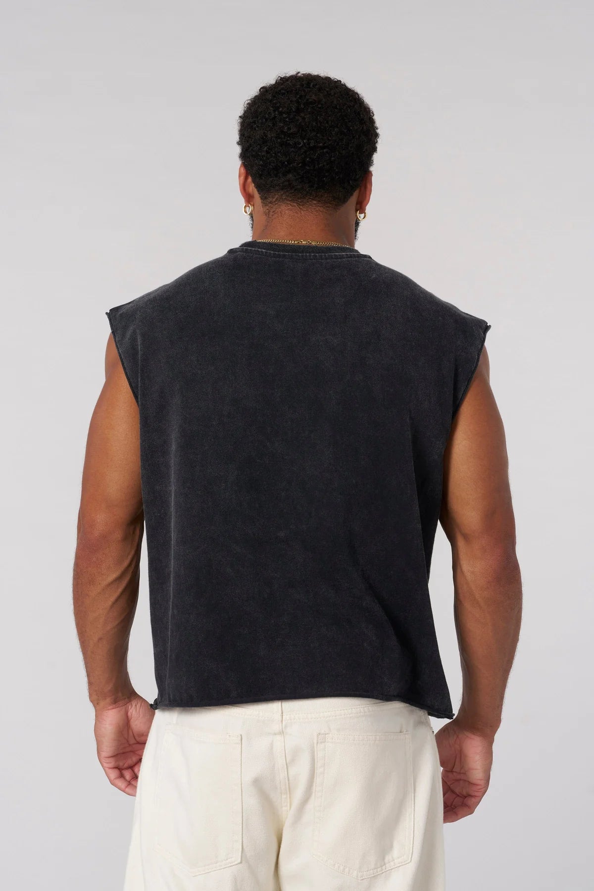 3021 - REVENGE CROP CUT-OFFS - BLACK WASH