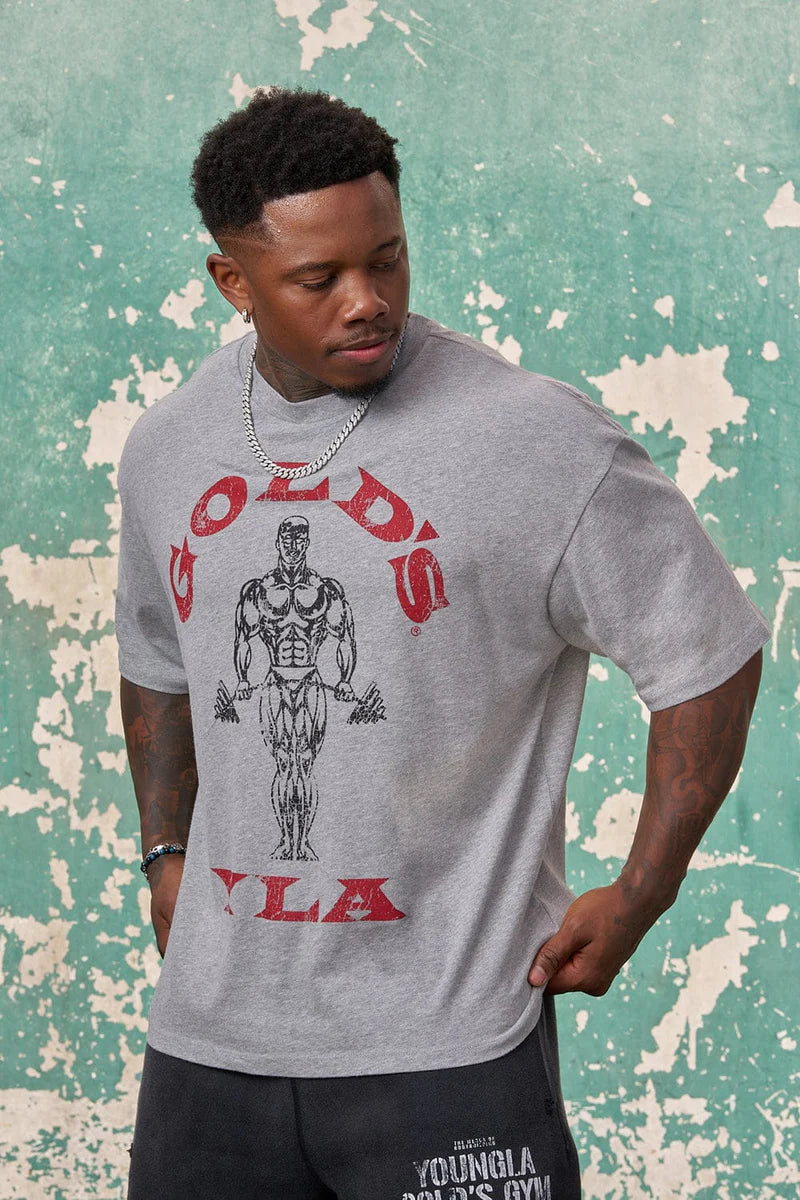 4213 - GOLD'S IRON LEGACY ICON TEES - GREY