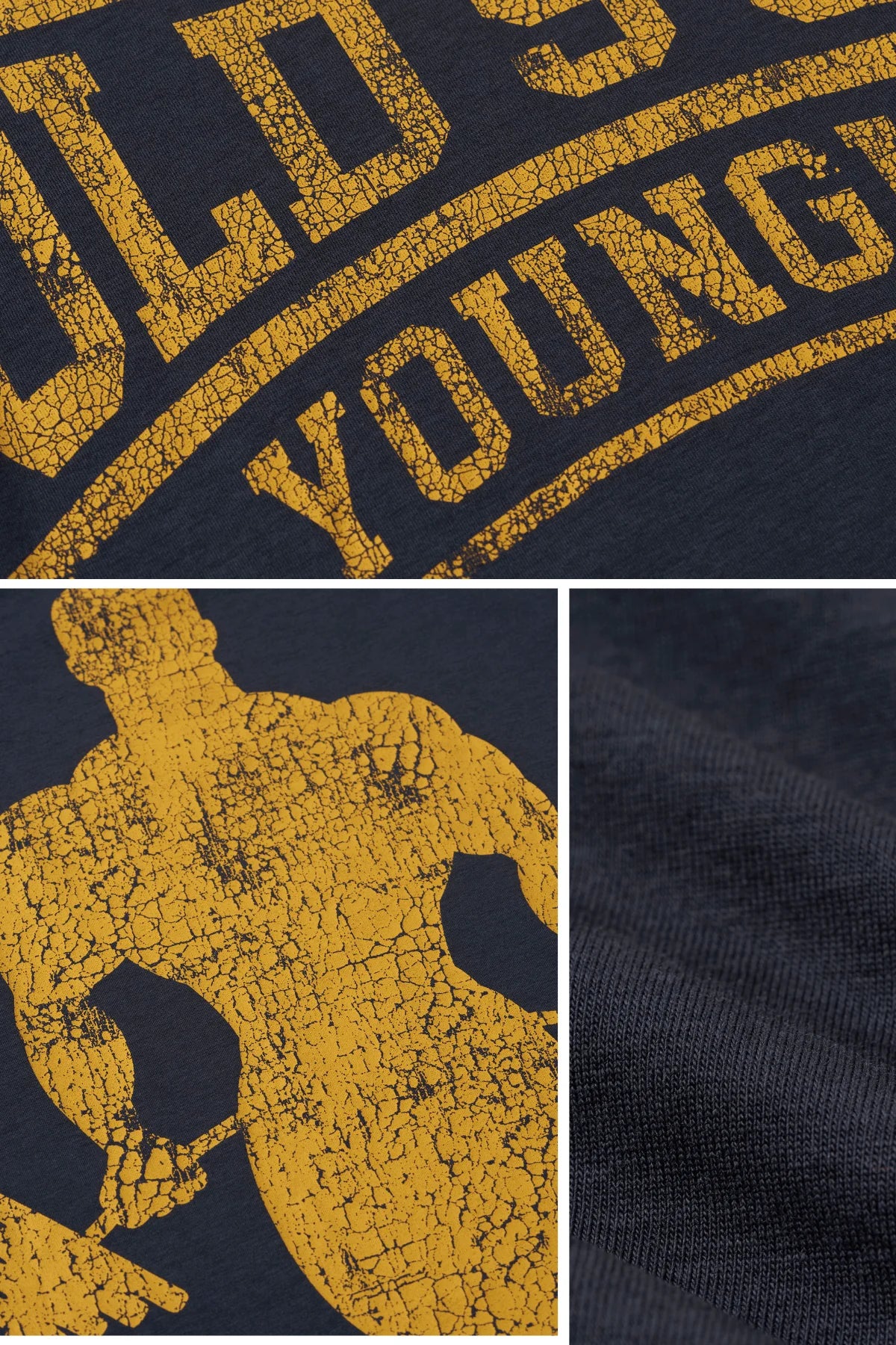 4248 - GOLD'S IRON LEGACY HUGE TEES - NAVY