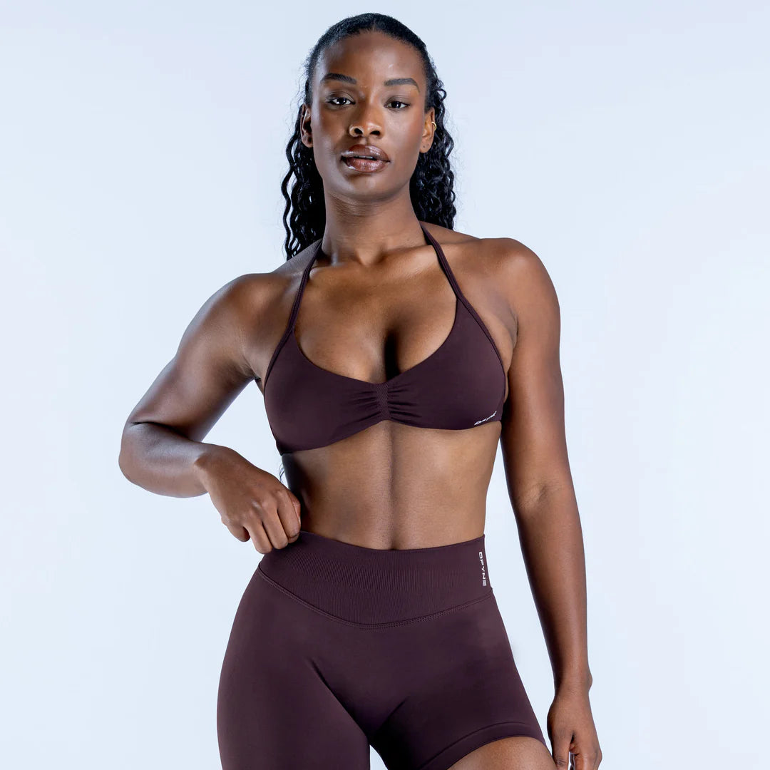 Impact Strappy Bra - Espresso