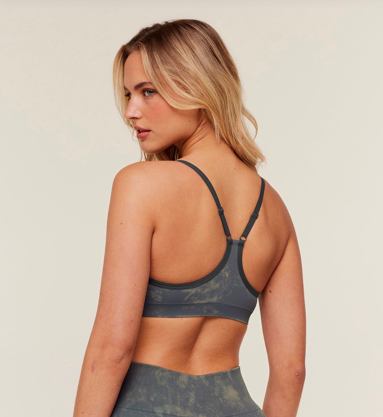 GSW-0100 Washed Sports Bra -Grey Wash