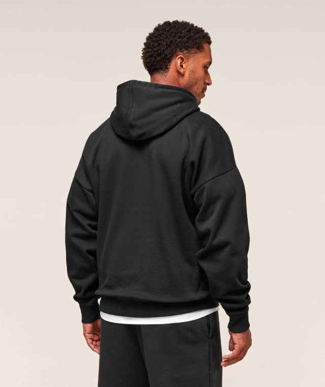 GS-0056 Crest Oversized Hoodie - Black