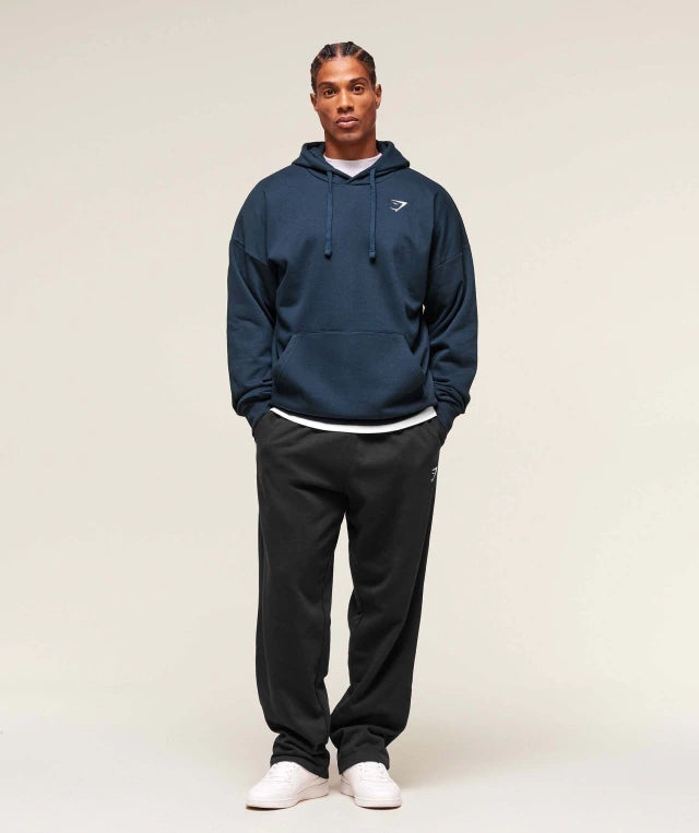 GS-0056 Crest Oversized Hoodie - Navy
