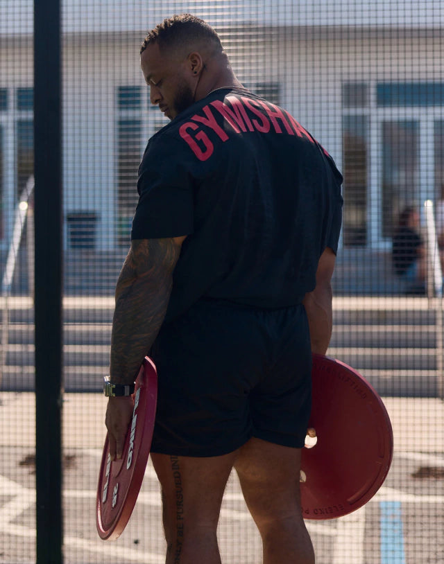 GS-0001 Power T-Shirt Black/Conditioning Red