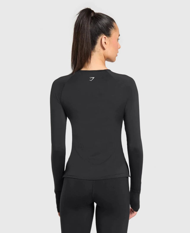 GSW-0012 RUNNING LONG SLEEVE TOP Black