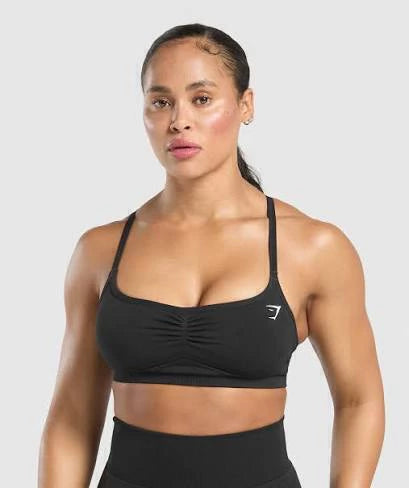 GSW-0057 Lift Seamless Sports Bra - Black/Black Marl