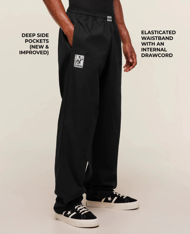 GS-0023 Straight Leg Pumper Pants - Black