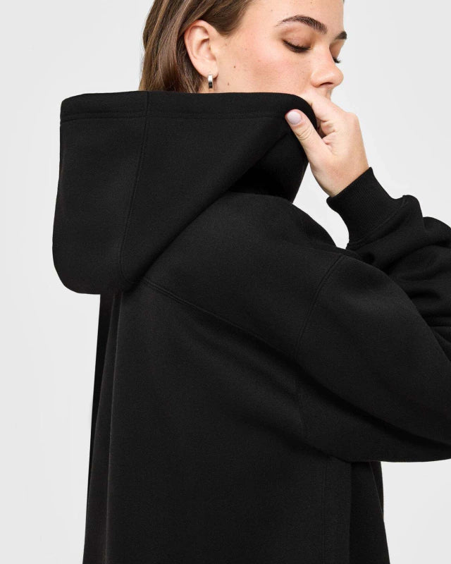Foundations Oversized Oner Girlfriend Hoodie - Black