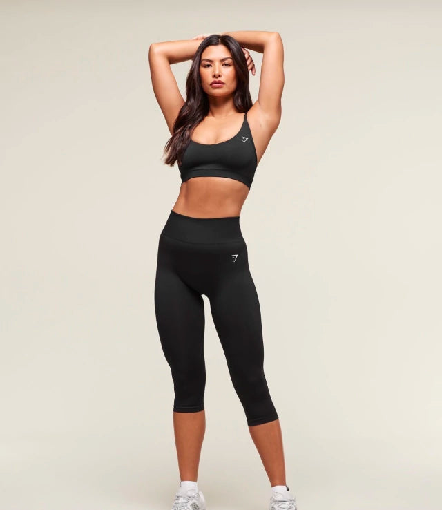 GSW-0046 Everyday Seamless Racerback Sports Bra - Black
