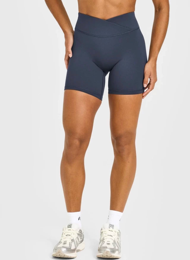 Unified Wrap Shorts White Logo 6" Color: True Blue