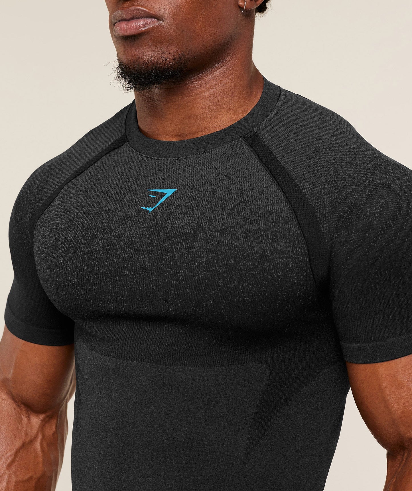 GS-0067 Shadow Seamless T-Shirt - Black/Brand Blue