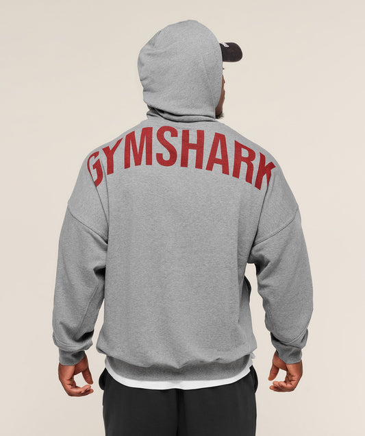 GS-0125 Power Oversized Hoodie - Charcoal Core Marl