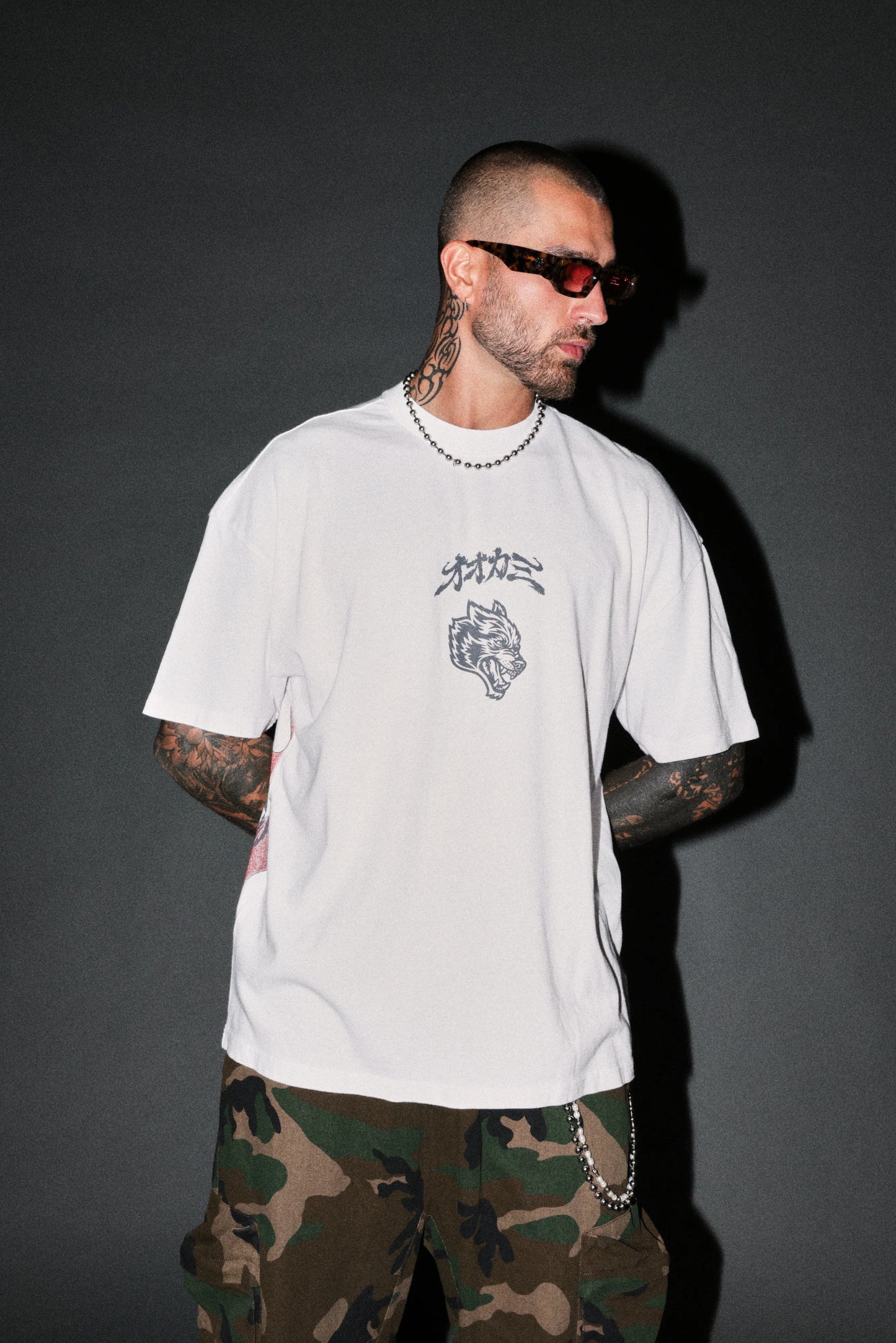 DS-0314 OUR CODE PREMIUM OVERSIZED TEE IN WHITE