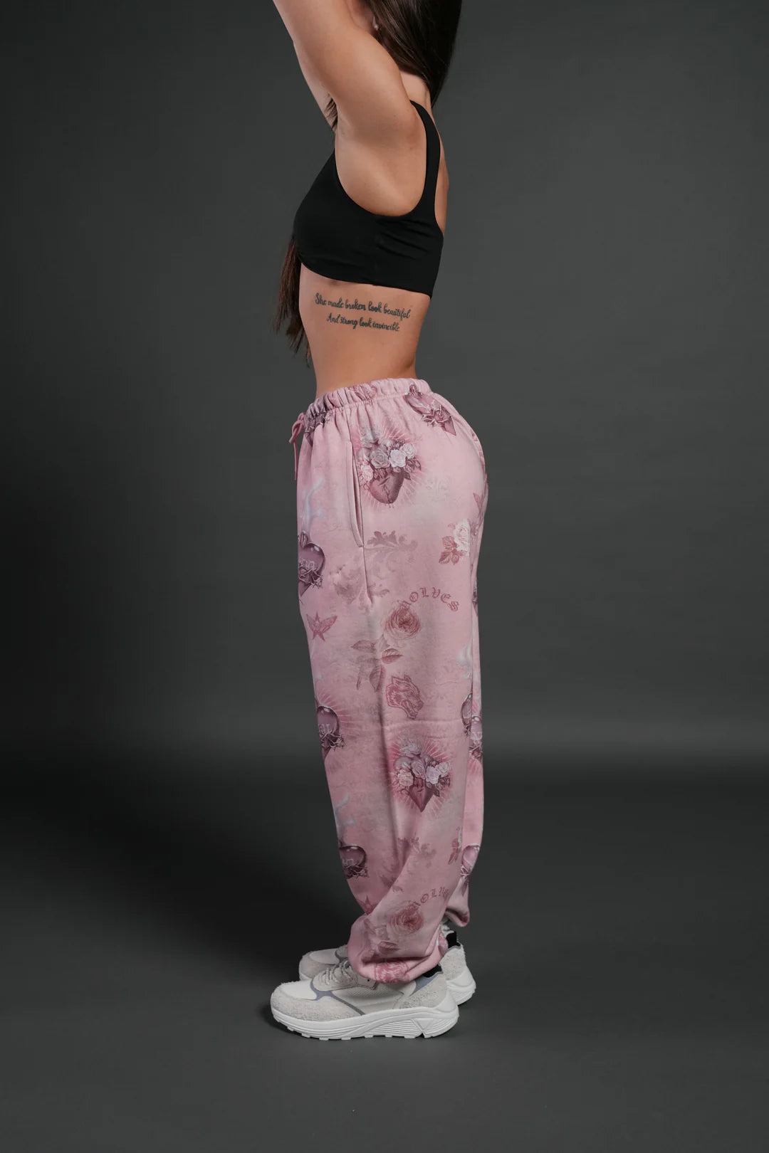 DS-0107 Sacred Path Unisex Lightweight Lounger Sweat Pants in Corazon de Devocion Tonal