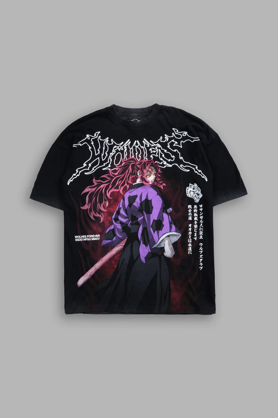 DS-0143 Blood Moon Premium Oversized Tee in Black