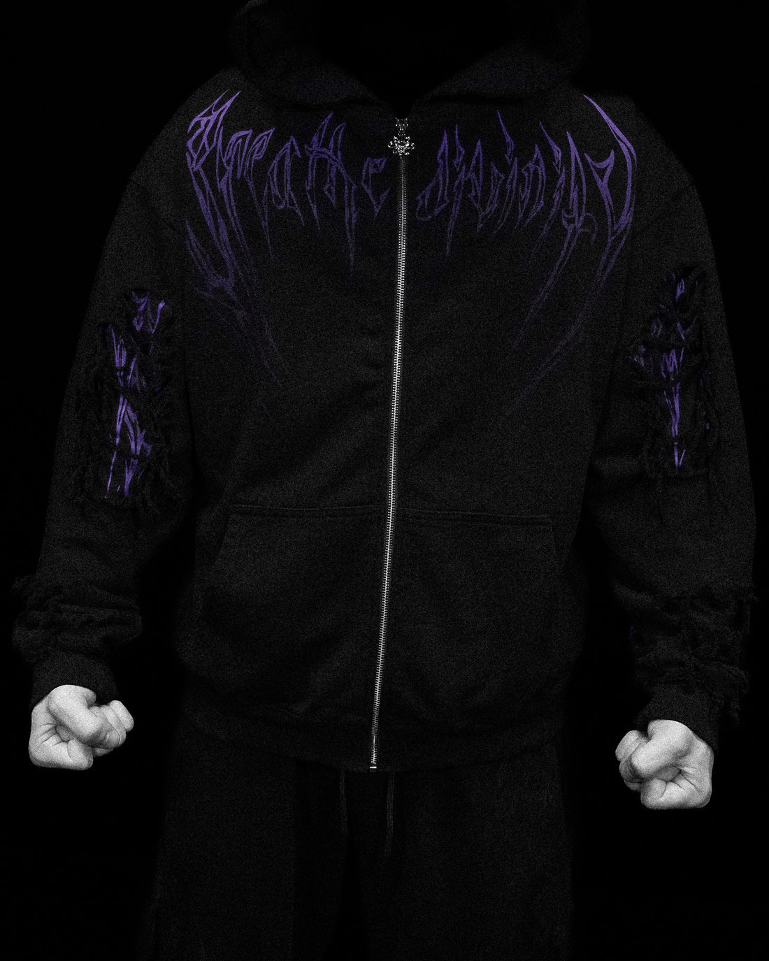BD-0074 Tarnished Leviathan Oversized Zip-up Hoodie [DUSK]