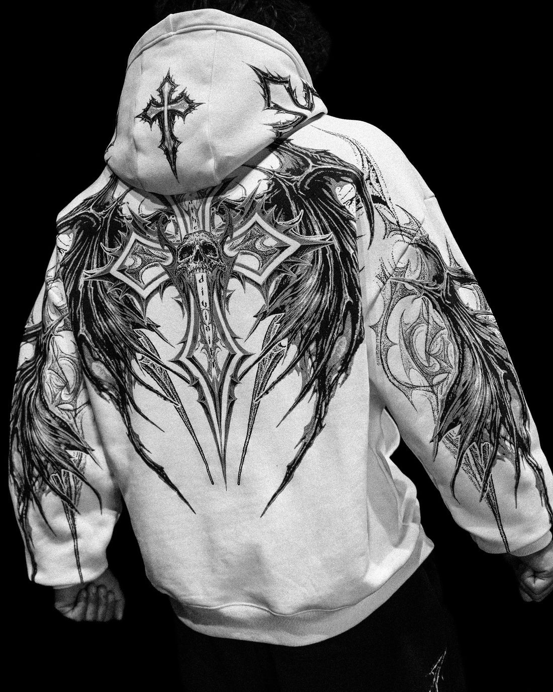 BD-0086 Nightfall Oversized Pullover Hoodie [DIVINE WHITE]
