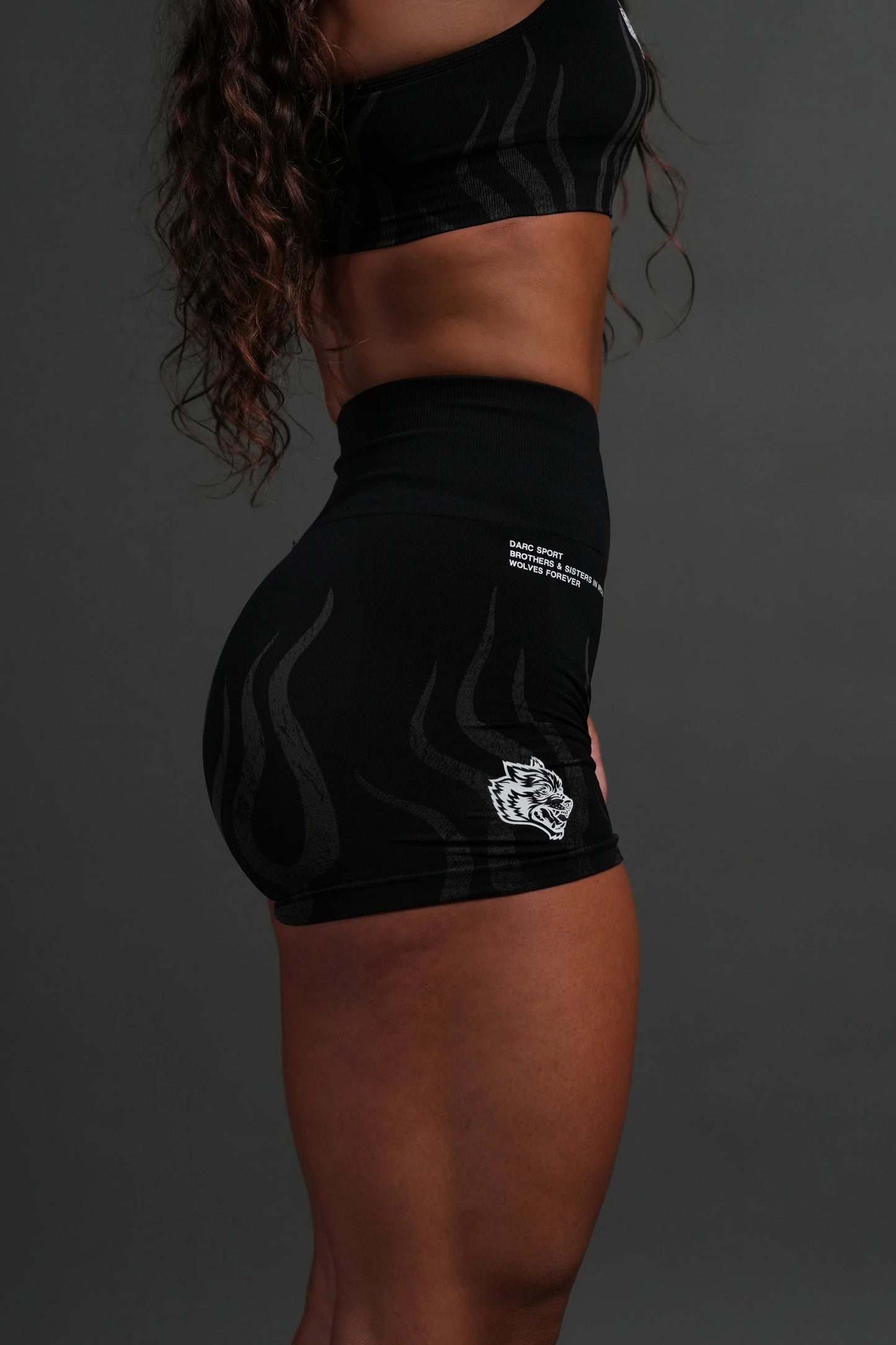 DSHE-0048 Hellfire “Stella” Soft Seamless Shorts in Black