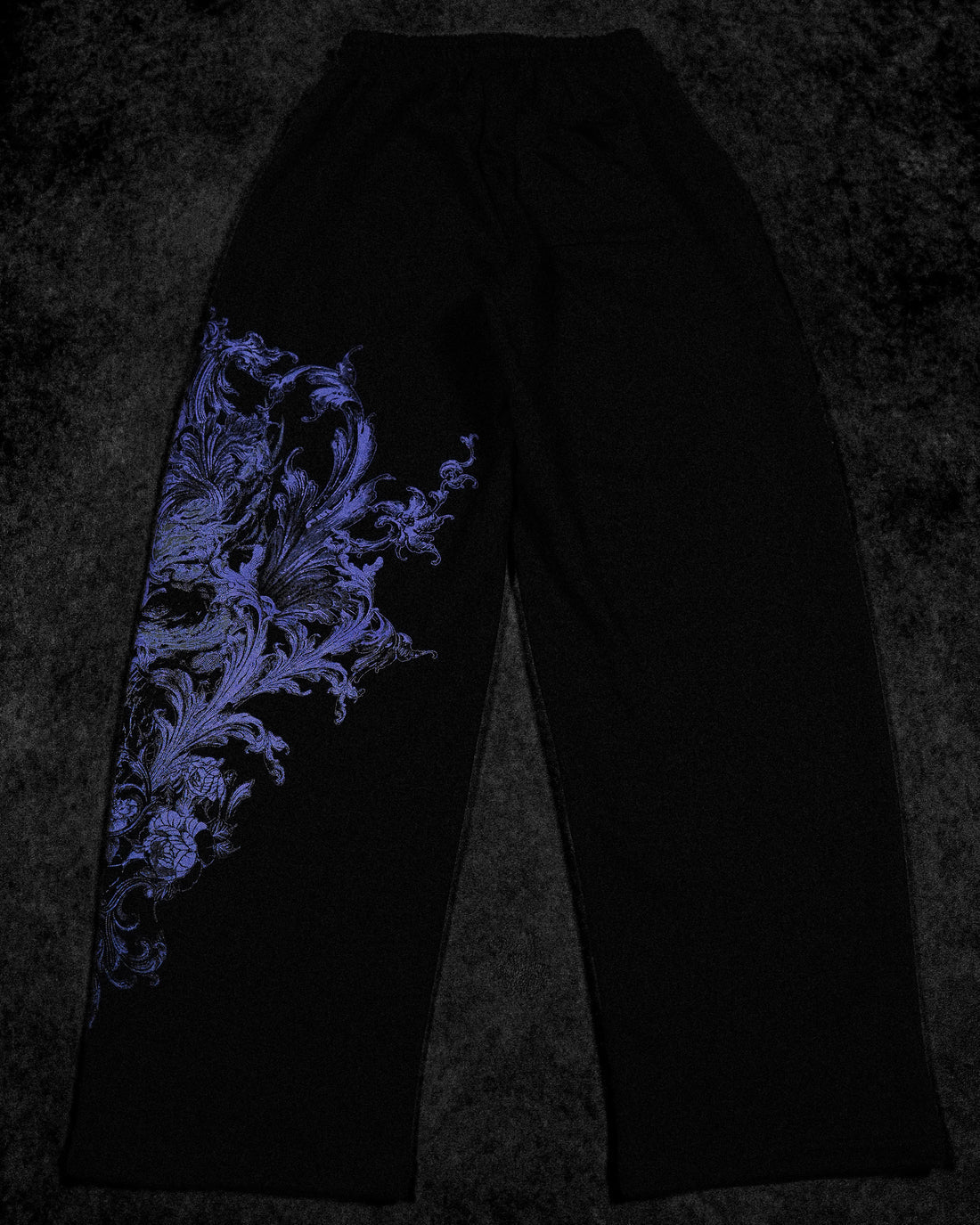 BD-0070 Women's Death Rose Banana Shaped Uncuffed Sweatpants [DUSK]