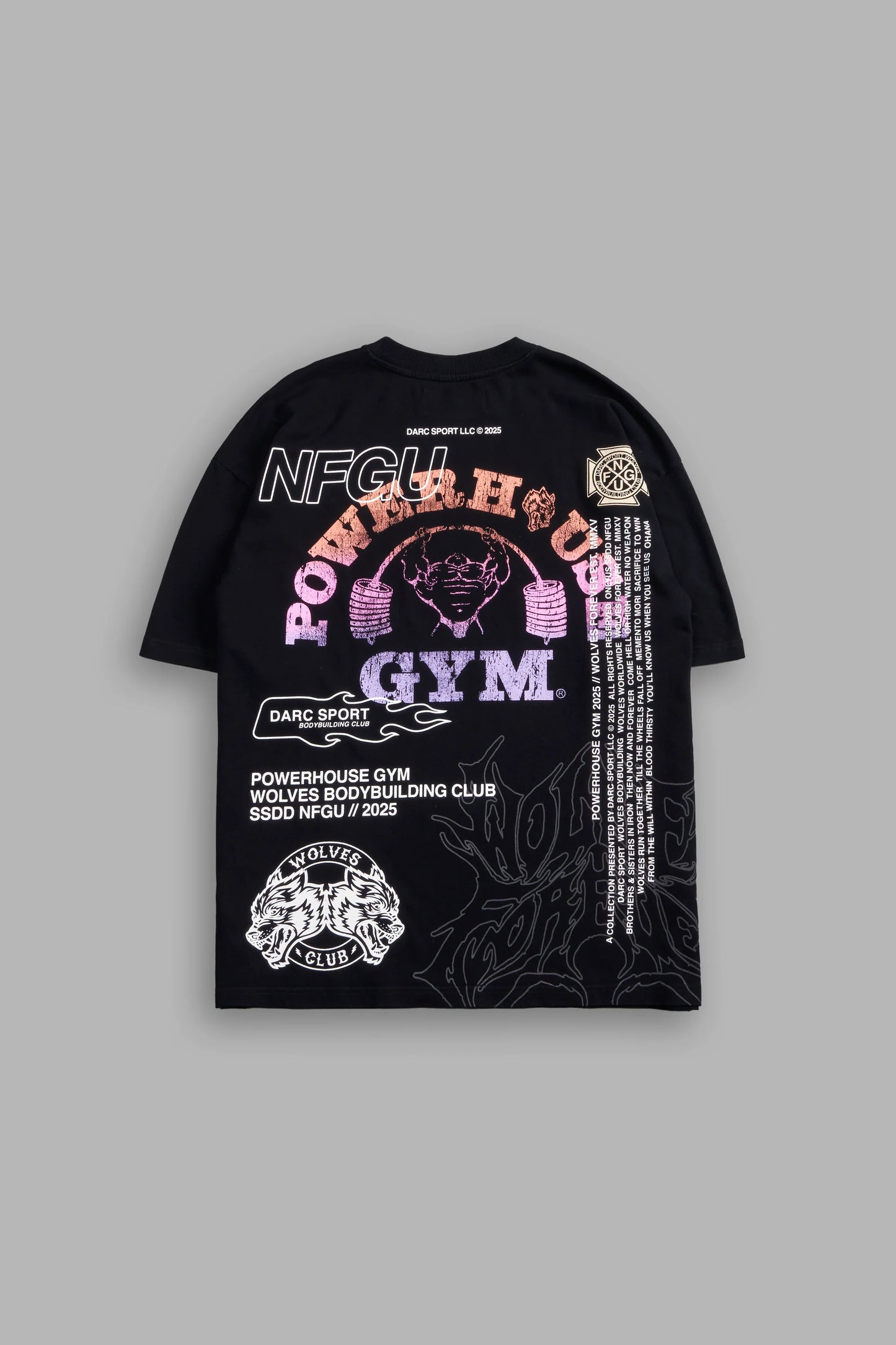 DS-0111 NFGU Powerhouse “Premium” Oversized Tee in Black