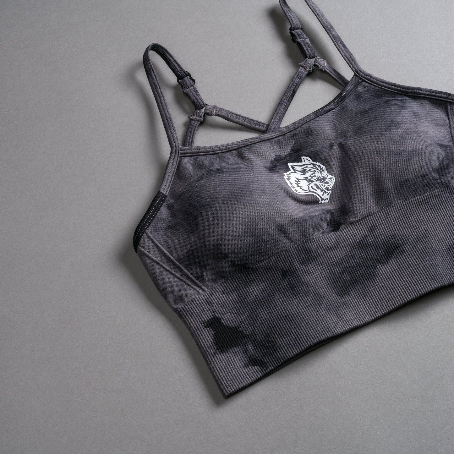 DSHE-0059 Single “Everson Seamless” Huxley Bra in Black Ghost Clouds
